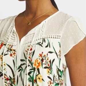 Daniel Rainn flutter-sleeve tassel knit top size S